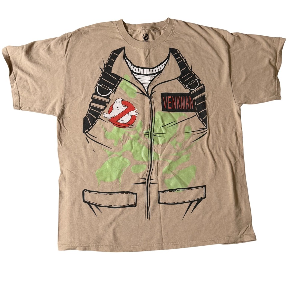Ghostbusters Venkman Costume Tee Glow Dark Slime‎ Graphic Shirt Mens XL Cotton - Picture 2 of 10